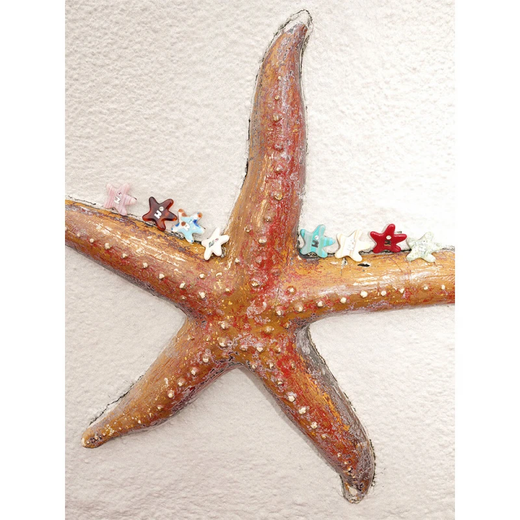 Tagi.<Tapixing> Hair Clip Starfish Bangs Clip Trimmed Clip Hair Clip Cute Hair Clip Birthday Gift-Cream Pink