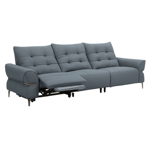 
Lezhibao LAZBOY leather sofa living room new electric function sofa zero wall retro sofa Bach 683 Thames blue-2.41 meters-three-person right electric