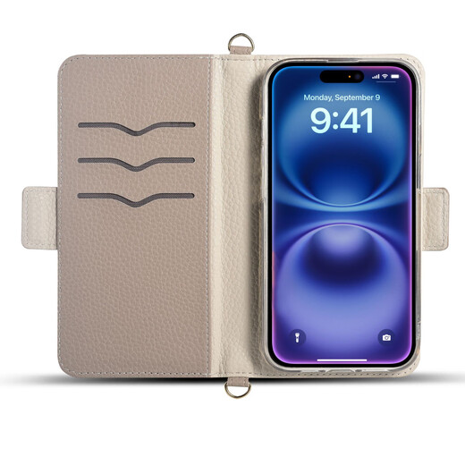 Nilian Nilian Apple 16pro Mobiltelefon Hülle Japanische und koreanische iPhone 16E Lederkartentasche Flip Anti-Fall Dicked Protection Kit Pink iPhone16pro Max