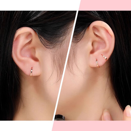 Chao Acer Yuanling 18K gold earrings for women, rose gold earrings for girlfriend’s birthday gift, a pair