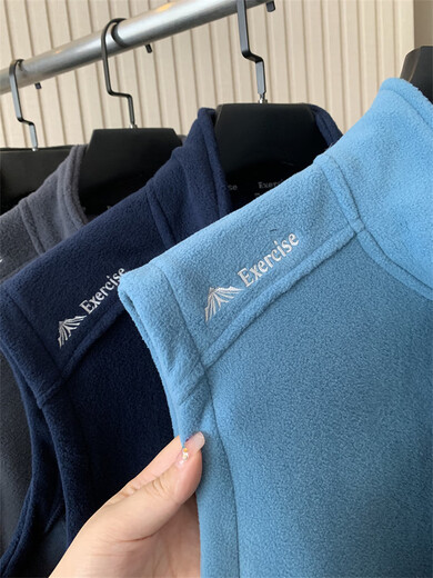 
Zhidou Dou reputation bull product for men and women same autumn and winter warm fleece horse clip vest outdoor sports sleeveless fleece men blue 9277A 4XL