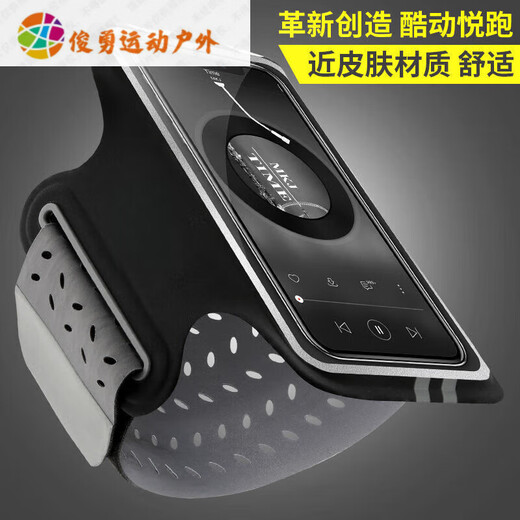 Raf core running mobile phone arm bag outdoor arm bag men and women universal arm strap sports arm cover waterproof touch screen wrist bag (standard style) obsidian black large size
