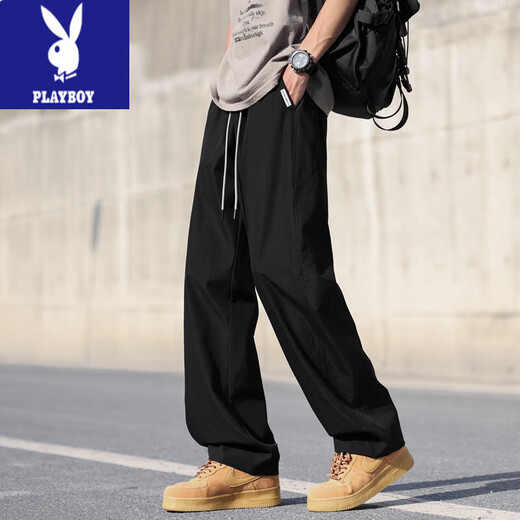 Playboy (Playboy) Pantalon mince d'été pour Teen High School Junior High School Élèves Ice Silk Pantalons de sport à séchage rapide Big Children Pants décontractés HXS-6636 Gray M 75 à 105jin [Jin est égal à 0,5 kg]