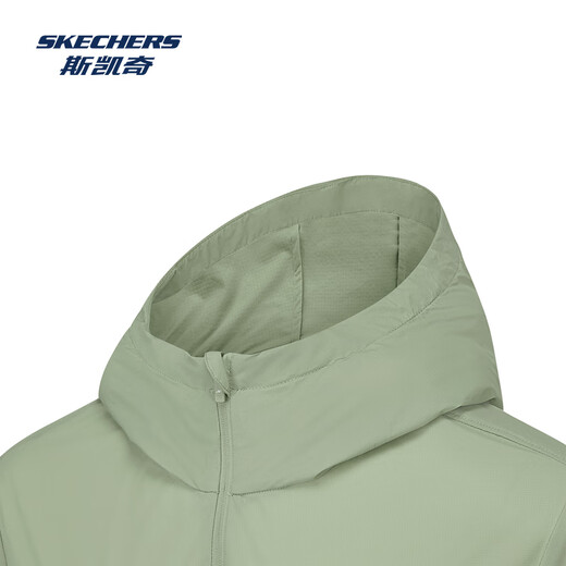 
Skechers women's woven hooded jacket P225W001 Dark matcha green/01SZ M