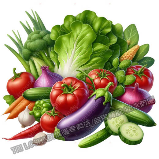 Yonghuan Kitchen Vegetable Stickers Refrigerator Door Tiles Fresh Fruits and Vegetables Self-adhesive Painting Wall Doors and Windows Stickers Waterproof Painting TG9859 Self-adhesive Painting 0cm*0cm Long side 20CM (large size is better