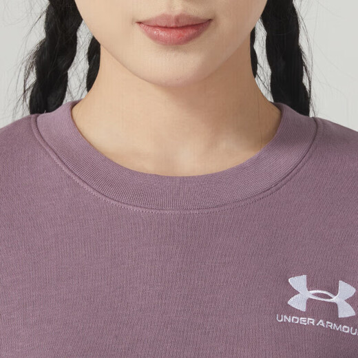 Under Armour Offizielle Website Frauenkleidung 2025 Sommer Neues Fleece Warm Sportswear Lose Training rundes Nacken-Sweatshirt Casual Pullover 1379475-500 S 160/80A