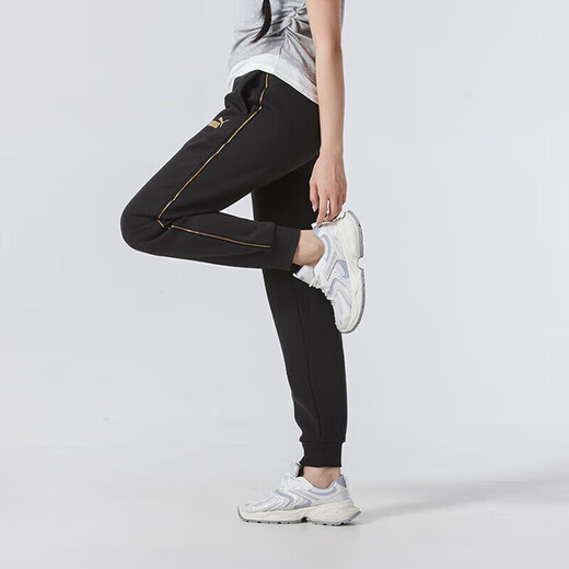 彪马（PUMA）g套装女装 金标运动服 短款针织外套夹克 加绒保暖跑步长裤休闲裤 633795-96+685334-01 S