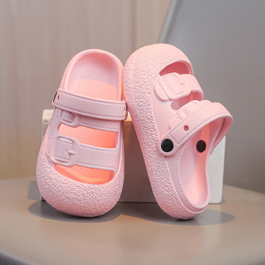 Girls' Crocs Anti-slip Anti-odor Slippers Summer 2025 New Children's Shit-sliding Sandals Girls Baotou Cartoon Pink 36-37