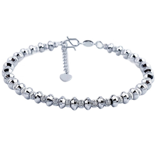 Beijing Gold Trading Center Co., Ltd. pt950 platinum abacus bead scimitar bead bracelet adjustable women's birthday gift for girlfriend, about 13.03g