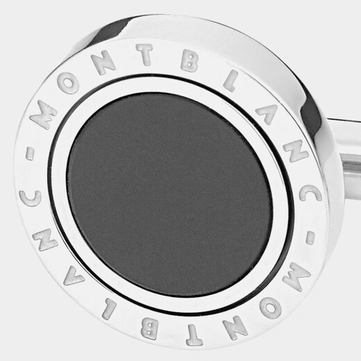 Montblanc MONTBLANC Meisterstück Men's Cufflinks Silver/Black 116664 New Year's and Valentine's Day Gift