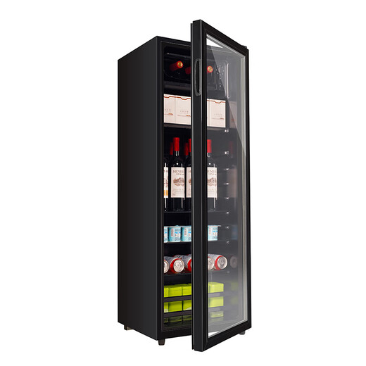 Royalstar ice bar refrigerator European style constant temperature wine cabinet hotel home living room refrigerator mini small single-door office fresh display display sample tea beverage cabinet first-class energy efficiency 178L refrigeration + micro-freezing + blue light + wine rack