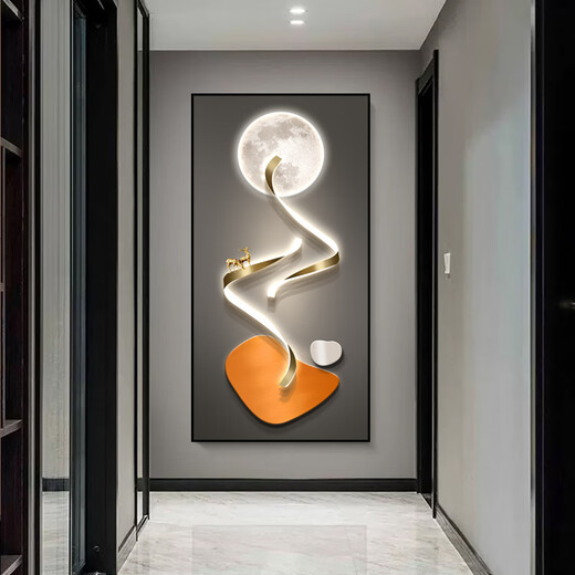 
Stone Run Corridor Hanging Paintings Entrance Decoration Paintings Aisle Stairway Entrance Mural Abstract Modern Painting 13565-Stone Run-High Definition Crystal Porcelain Painting 30*40cm Aluminum Alloy Frame-Gold