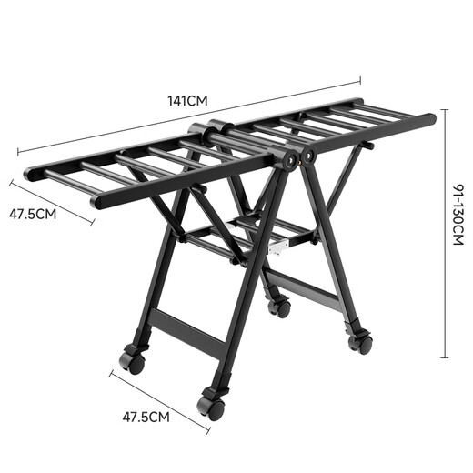 Stable clothes drying rack floor-standing folding clothes hanger wing-shaped clothes drying rack clothes rod quilt folding clothes drying rack L6224H