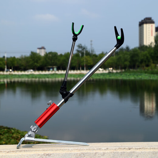 Jinglang Fishing Rod Bracket 2.1m stainless steel turret bracket fishing rod rack with ground rod rack hand rod fishing rod support rack