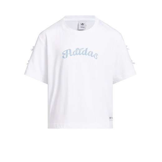 Adidas (adidas) T-shirt des filles de vêtements pour enfants 25 été 101 Spot Dog Joint Style Embellifhed Bow Children's Pure Cotton Colon
