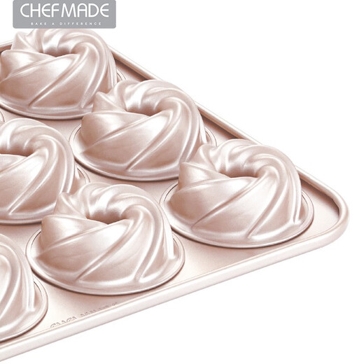 chefmade12连旋风模中枣糕空甜甜圈玛德琳模家用烘焙模具 wk9928-12连旋风模