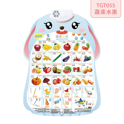 
Children's early childhood education audio poster baby cognition and reading pictures and learning pinyin English letter learning card learning machine cloth book to understand animals