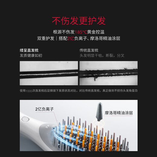 The same style as Lucheng Papi Sauce - Large size Lucheng Heat Balancing Hair Straightening Comb Negative Ions Will Not Damage Hair Sofa High-Skull Top Splint Artifact Girl Birthday New Year Gift