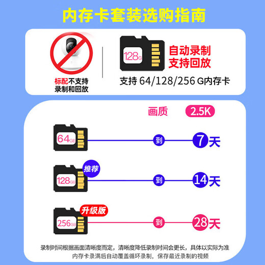 Caméra Xiaomi 2 Version du cardan Monitor à domicile 360 ​​degrés sans angles morts avec vision nocturne 4 millions de caméras intelligentes à haute définition Smart Camera Camera Mobile Phone Mobile Mother and Baby Care Xiaomi Camerie 2 + 64G Carte mémoire + accessoires de suspension murale (y compris les accessoires de suspension murale)