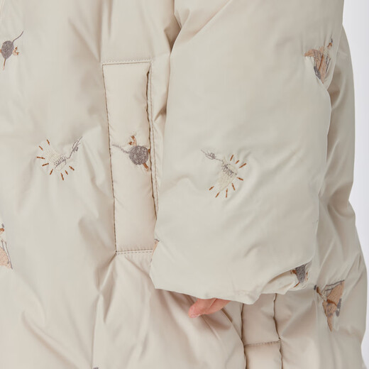 jnby by JNBY new Jiangnan cloth children's clothing winter long down jacket 1N0C13601 056 cold gray 100cm