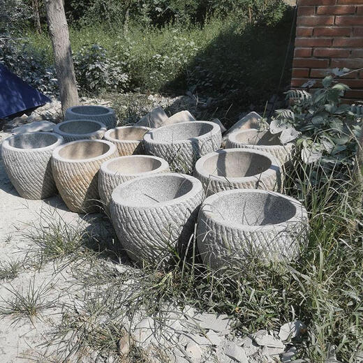 Natural glutinous rice cake making stone mortar for making rice cakes, extra large pair of stone jars for making mugwort and red pepper, household traditional stone nest, 25 cm diameter, free stone hammer