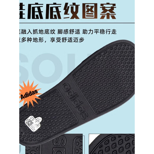 Adidas sandals men's and women's shoes 2025 summer new outdoor sports beach shoes casual light flip flops IF7371/all black/one flip flops 38