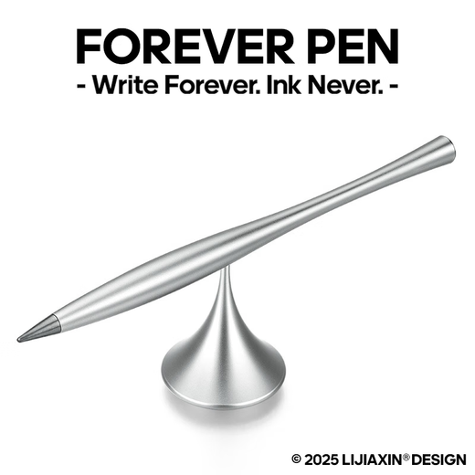 礼加心 写不完的笔金属永恒笔不用墨水金属铝合金笔创意礼品笔年会礼品logo定制圣诞节礼物男生女生 永恒笔-银色-批量定制专拍