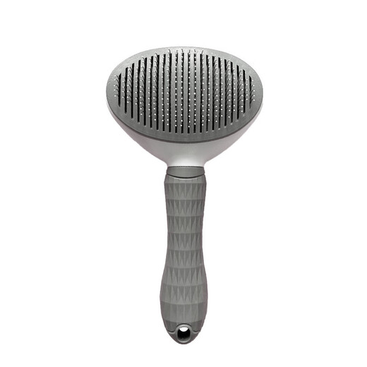 Directly from the manufacturer, pet hair removal comb for golden retrievers, special large dog hair brush, cat comb, new gray fine needle comb, gray one-click hair removal opp