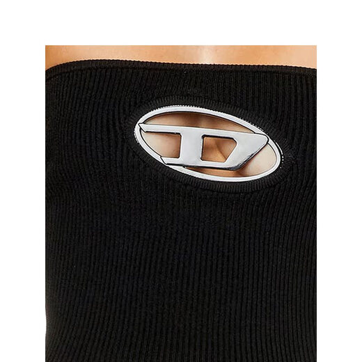 DIESEL discount DIESEL women's OVAL D silver LOGO hollow sweater tube top A115860DLAX 9XX XXS