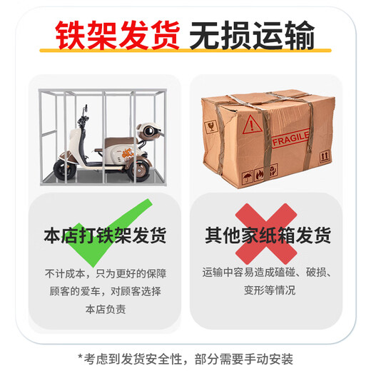 Phoenix Beetle Electric Tricycle Household Small Electric Motorcycle Adult Leisure Battery Car for Women 500W+48V12A Lead Acid + Range About 25 Kilometers