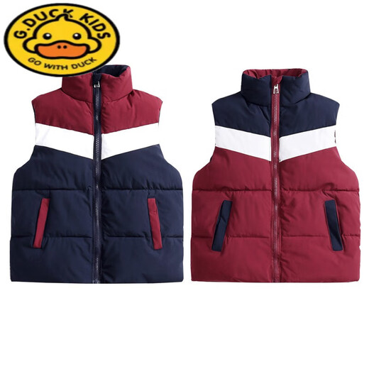 G.DUCKKIDS Children's Vest Boys and Girls Winter Kindergarten School Uniforms Customized Vests Warm Vests Baby Jackets Fashionable Waistcoats E27-Red 150 Recommended Height 140-150cm Age 9-10 Years Old
