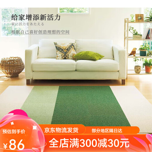 TOLI日本东理拼接地毯客厅ins卧室防滑自吸免胶无痕1cm厚40*40cm AK3527
