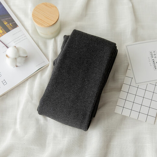 Catman Autumn and Winter Cotton Vertical Striped Pantyhose Women's Velvet Thickened Warmth Slimming High Waist Foot Stomping Leggings for Outerwear Smoke Gray Dark Gray Velvet Suitable for -5-10 C Thickened One Size Stamping Foot Socks Suitable for 85-135 Jin Jin is equal to 0.5 kg.