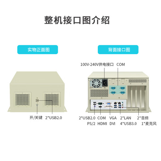 Yuechangsheng Zhuoling - micro mini embedded wall-mounted high-performance vision robot industrial computer fourth generation/i3-4170 16G memory + 128G solid state drive + 1TB mechanical hard drive