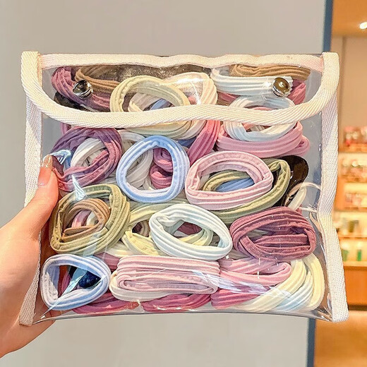 High elastic seamless hair band does not hurt your hair. New sea salt blue dopamine rubber band to tie hair. High ponytail. Dopamine mixed pack 20 pieces. Colorful.