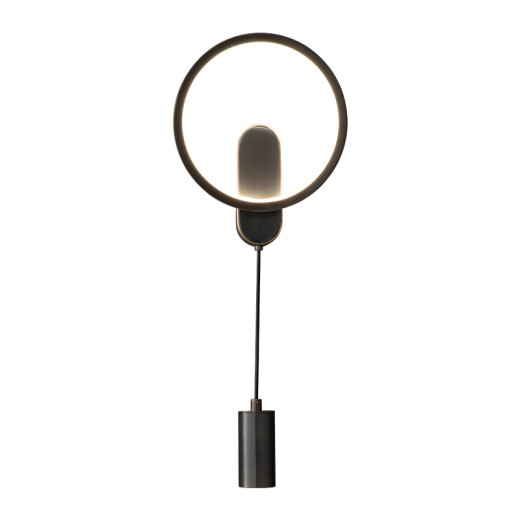 Huayi Luz de pared Fondo Corredor de la pared Sala de estar Bedside Bunds Bedside Light Control de voz LED Nordic Luz inteligente YS854 Negro 20 cm Luz de tres colores