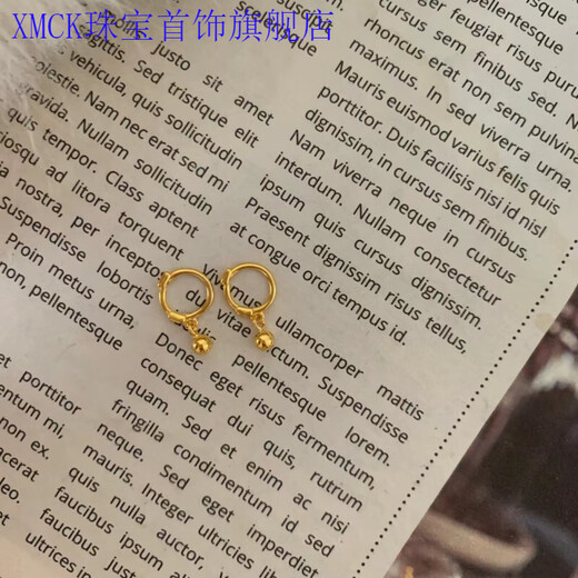 XMCK Old Phoenix does not need to take off mini small earrings, round bead earrings, women's pendant ear bones, 8mm gold earrings when sleeping