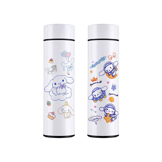 Chengliu Yugui Hund Thermos Cup süßes Mädchen Heart Water Cup Smart tragbare und gut aussehende Studentin Kinderbecher XW2603 Yugui Hund gewöhnliche Nicht-Temperaturtemperaturbecher 480 ml
