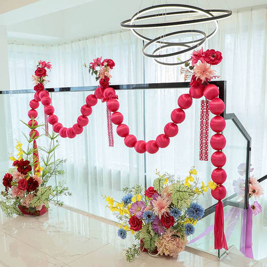 Yusenyi balcón de boda rural decoración de boda patio de boda de lavanda