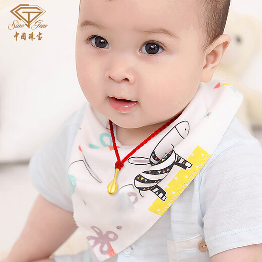 
Chinese jewelry gold pendant foot gold baby gold jewelry gold spoon gold spoon baby birth gift 100 days birthday gift