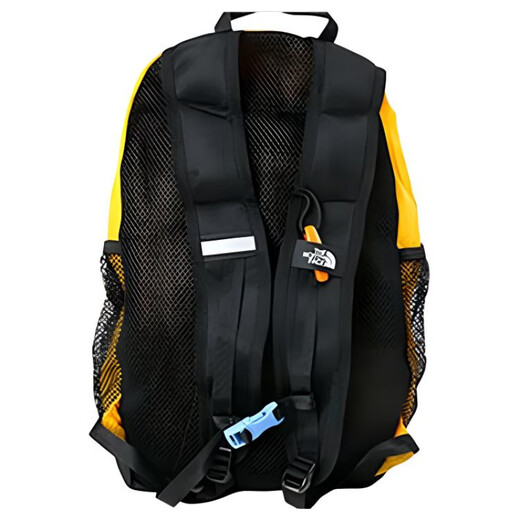 北面（The North Face）立体图案舒适尼龙书包背包双肩包常规男女同款情侣款峰会金 峰会金