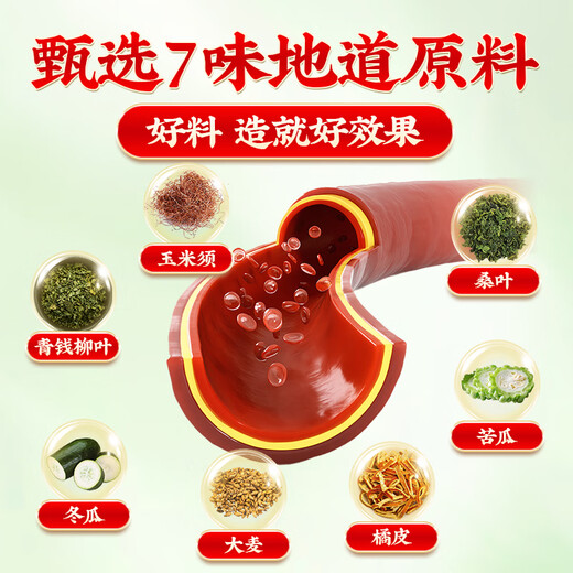 北京同仁堂青钱柳玉米须茶桑叶双瓜苦瓜冬瓜血茶控官方旗舰糖三降高 买2送1周期装(糖友力荐)