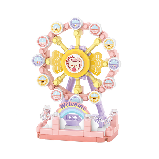Lizhi (LOZ) Pequeños bloques de construcción pequeños ensamblados Modelo curado Higo de curación, juguetes para niños y niñas Regalo de cumpleaños Día de San Valentín 8631 Ferris Wheel