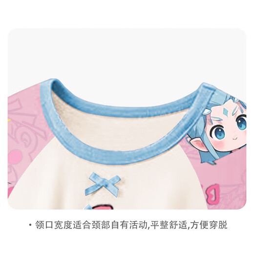 女童睡衣莫代尔儿童长袖大童亲子母女孩家居服哪吒2025新款春秋季 2M--ST-12142 110 10码(110-120）cm
