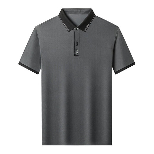 
Lilang high-end non-iron 2025 new men's short-sleeved T-shirt summer cold lapel top middle-aged and young business casual POL brown 13573 one size m 165