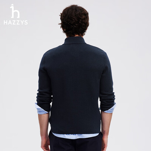 HAZZYS men's clothing London Fashion Week same style cardigan men's zipper sweater ABYZD0BDDF1