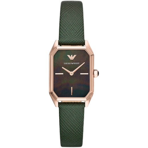 Emporio Armani Armani Sugar Cube kleine grüne Uhr Frauen Ins Mode Retro Belt Quartz Einfache kleine Quadratwache AR11149 AR11660