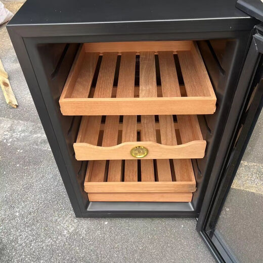 Double small shop Zunbao 65L export last order Constant temperature household cigar cabinet humidor humidor Spanish cedar wood shelf 345*508*630mm 48L (without lock)
