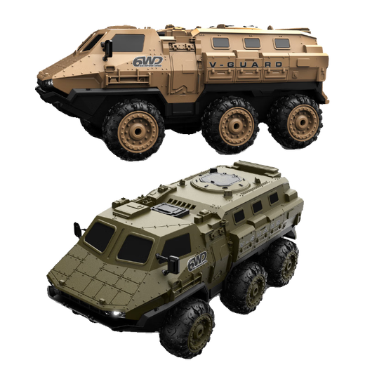 Zhouke remote control car 6-10 years old off-road toy car six-wheel drive high-speed armored car professional car electric car children's electric car four-wheel drive remote control off-road vehicle black replaceable tires 2 sets of rechargeable batteries for 60 minutes of play