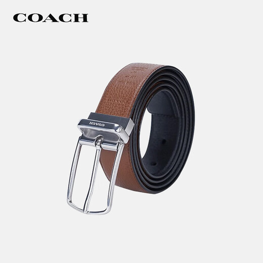 蔻驰（COACH）【品牌直供】男士针扣腰带棕色/黑色91311SVFD7